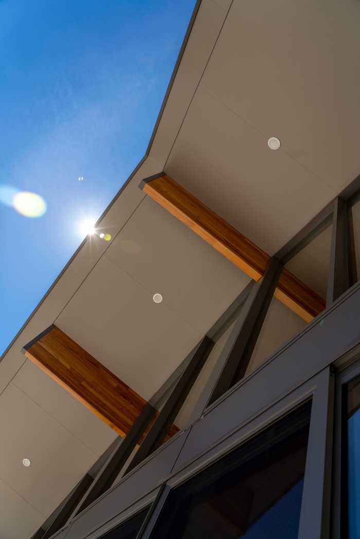 Laminated Tas Oak with double glazed thermal break alluminium