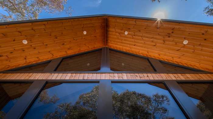 GP Glass double glazed windows and external downlights