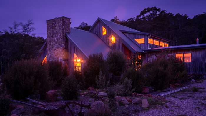 Rough sawn Tas Oak lining and Hoobler Stone fire place